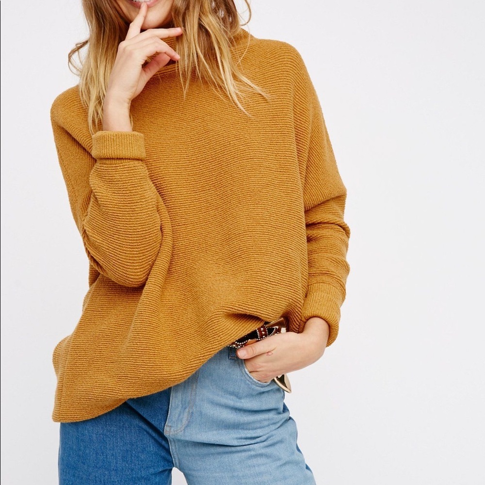 Free People Ottoman Slouchy Tunic in Mustard